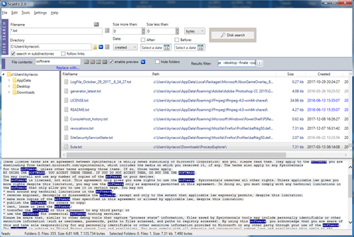 Fast file locator and disk cataloging utility